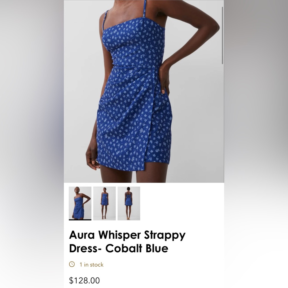 French Connection Cobalt Blue Mini Skirt